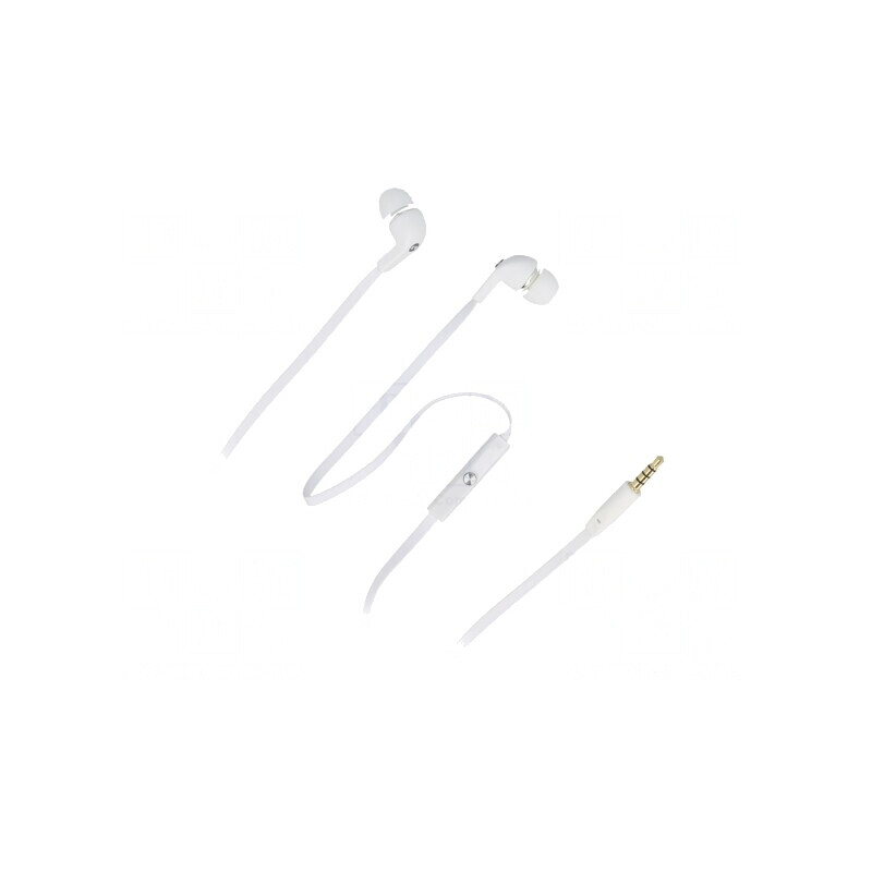 Căști In-Ear Albe cu Microfon Jack 3.5mm 1.2m 32Ω | Electronic-mag.ro | Componente Electronice