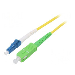 Patch cord fibră OS2 LC/UPC-SC/APC 3m galben | Electronic-mag.ro | Componente Electronice