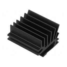 Radiator Extrudat cu Aripioare TO220 Negru 30mmx19.4mm | Electronic-mag.ro | Componente Electronice