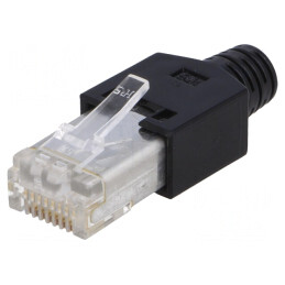 Mufă RJ45 ecranat Cat 3 cu manșon 8P8C | Electronic-mag.ro | Componente Electronice
