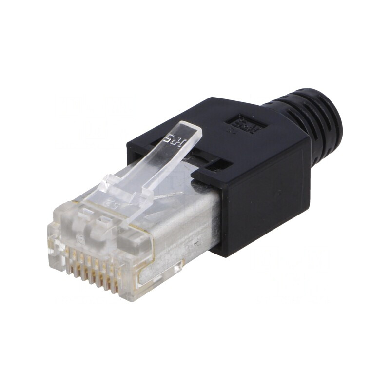 Mufă RJ45 ecranat Cat 3 cu manșon 8P8C | Electronic-mag.ro | Componente Electronice