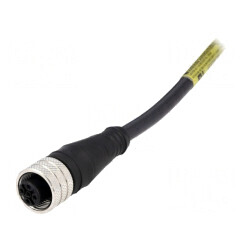 Mufă M12 4 PIN 5m IP67 250V | Electronic-mag.ro | Componente Electronice