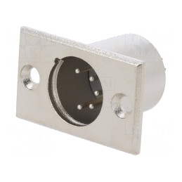 Soclu XLR 5 Pini Montare Panou | Electronic-mag.ro | Componente Electronice