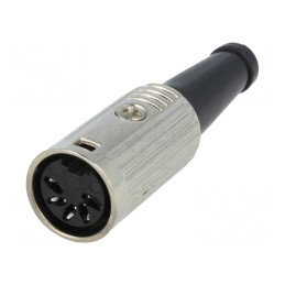 Mufă DIN 5-Pin Mamă 180° pe Cablu 34V | Electronic-mag.ro | Componente Electronice