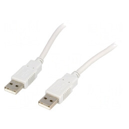 Cablu USB 2.0 A-A 3m Gri Deschis | Electronic-mag.ro | Componente Electronice