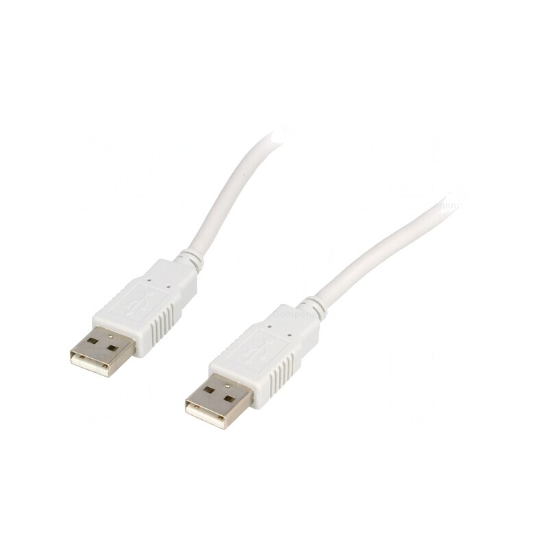 Cablu USB 2.0 A-A 3m Gri Deschis | Electronic-mag.ro | Componente Electronice