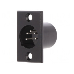 Soclu XLR 5 Pin Montare Panou | Electronic-mag.ro | Componente Electronice