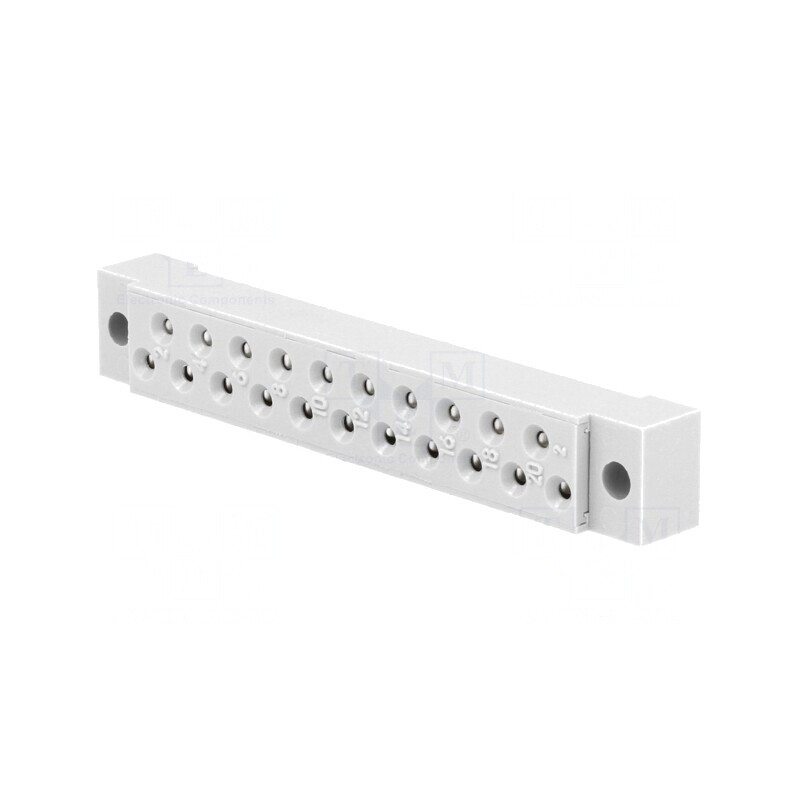 Soclu DIN 41617 mamă 21 pini 2,5mm 4A 250V | Electronic-mag.ro | Componente Electronice