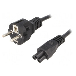 Cablu Alimentare 3x0,75mm2 1,5m 2,5A CEE 7/7 la IEC C5 | Electronic-mag.ro | Componente Electronice