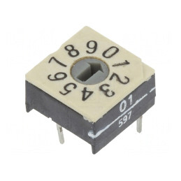 Întrerupător codificare DEC/BCD 10 poziții THT | Electronic-mag.ro | Componente Electronice