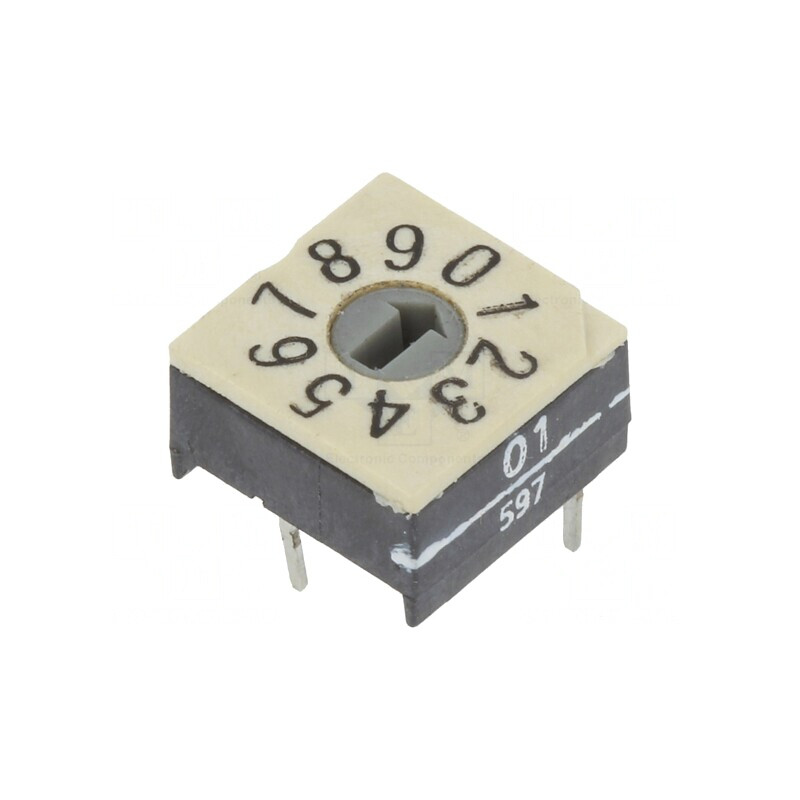 Întrerupător codificare DEC/BCD 10 poziții THT | Electronic-mag.ro | Componente Electronice