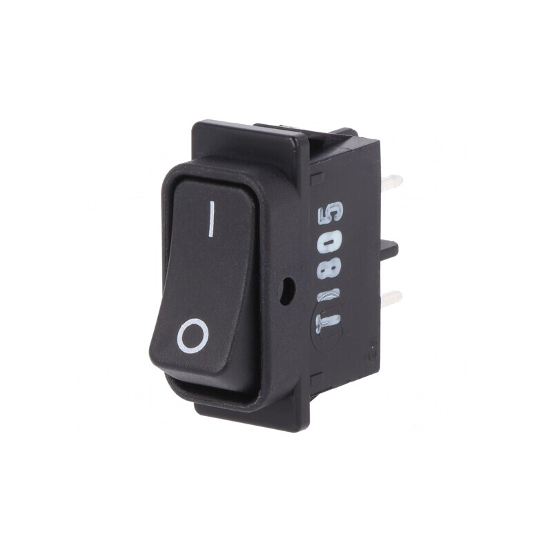 Rocker Switch DPST ON-OFF 16A 250V Black IP40 | Electronic-mag.ro | Componente Electronice