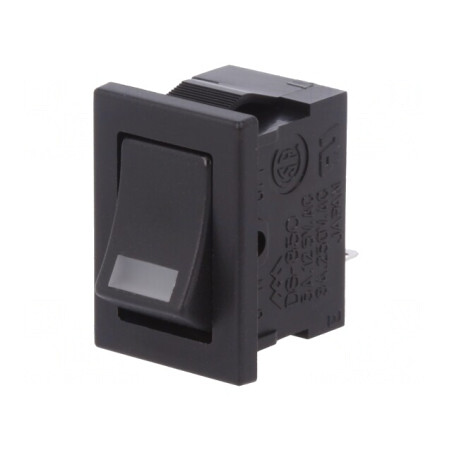 Întrerupător Rocker SPST ON-OFF cu LED Negru 3A/250V | Electronic-mag.ro | Componente Electronice