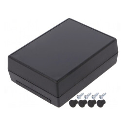 Carcasă universală ABS neagră 82x111x38mm | Electronic-mag.ro | Componente Electronice