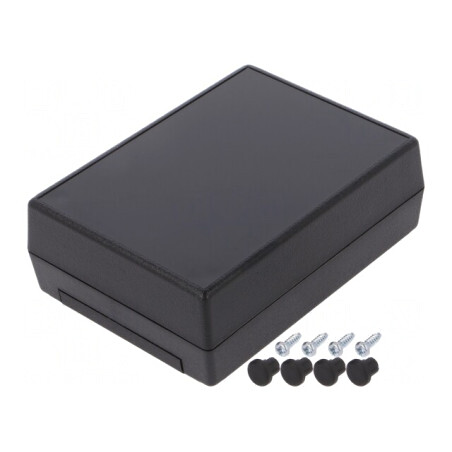 Carcasă universală ABS neagră 82x111x38mm | Electronic-mag.ro | Componente Electronice