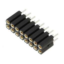 Soclu pini mamă 16 pini 2,54mm THT 2x8 cositorit | Electronic-mag.ro | Componente Electronice