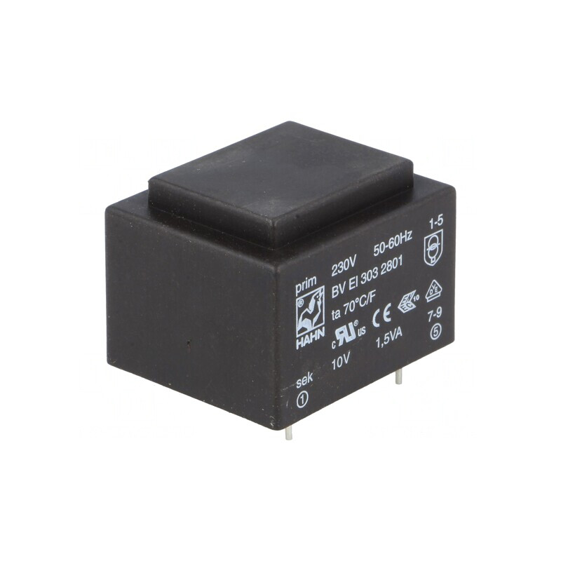 Transformator Încapsulat 10V 150mA PCB 230VAC 1.5VA | Electronic-mag.ro | Componente Electronice Transformator Încapsulat 10V 150mA PCB 230VAC 1.5VA | Electronic-mag.ro | Componente Electronice