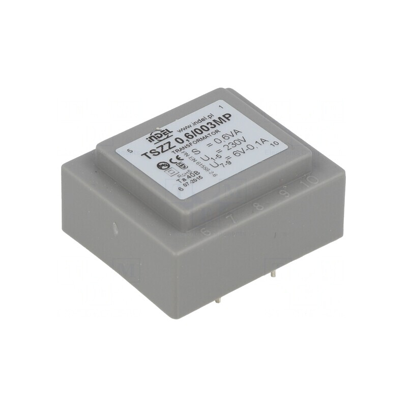 Transformator Încapsulat 0,6VA 230V 6V 100mA PCB | Electronic-mag.ro | Componente Electronice