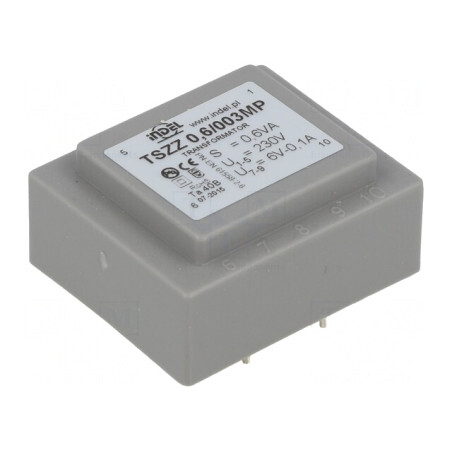 Transformator Încapsulat 0,6VA 230V 6V 100mA PCB | Electronic-mag.ro | Componente Electronice