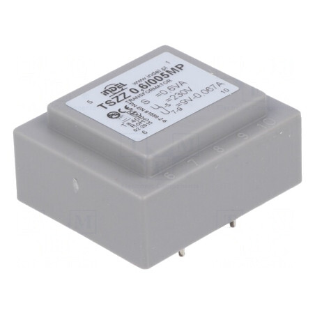Transformator încapsulat 0,6VA 230V 9V 66mA pentru PCB | Electronic-mag.ro | Componente Electronice