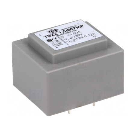 Transformator încapsulat 1,5VA 230V 12V 100mA PCB | Electronic-mag.ro | Componente Electronice