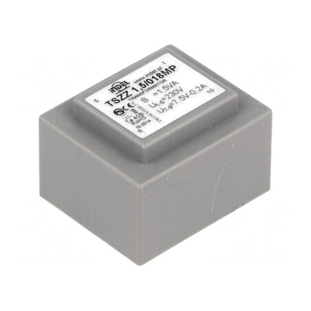 Transformator încapsulat 1,5VA 230V 7,5V 160mA PCB | Electronic-mag.ro | Componente Electronice