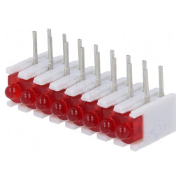 LED Roșu cu 8 Diode și Lentilă Difuză 20mA | Electronic-mag.ro | Componente Electronice