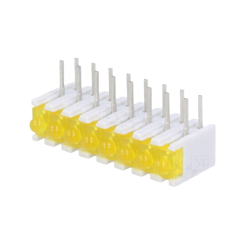 LED Galben 8 Diode 20mA 38° 2.1V 25mcd | Electronic-mag.ro | Componente Electronice