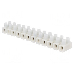Regletă de conexiuni terminal albă 6mm2 500V 41A | Electronic-mag.ro | Componente Electronice