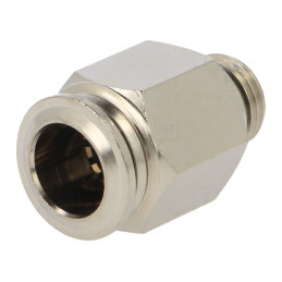 Racord push-in 1/4 alamă nichelată 20bar | Electronic-mag.ro | Componente Electronice