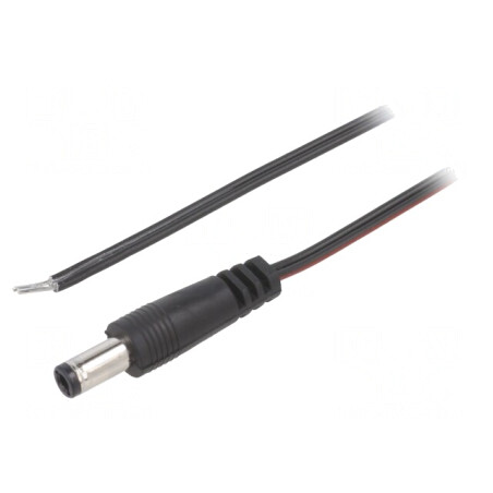 Cablu Alimentare DC 5,5/2,5 Negru 2m | Electronic-mag.ro | Componente Electronice