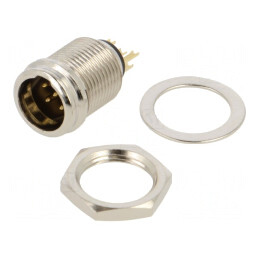 Soclu XLR Mini Tată 5 Pin Bronz Aurit 500V | Electronic-mag.ro | Componente Electronice