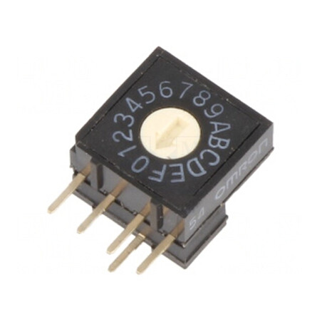Întrerupător codificare HEX/BCD 16 poziții THT 100MΩ | Electronic-mag.ro | Componente Electronice
