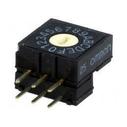 Întrerupător codificare HEX/BCD 16 poziții THT 100MΩ | Electronic-mag.ro | Componente Electronice