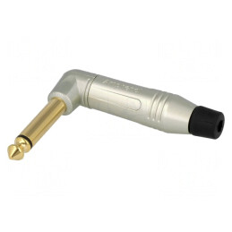 Mufă Jack 6.3mm Tată Mono 90° Gri | Electronic-mag.ro | Componente Electronice