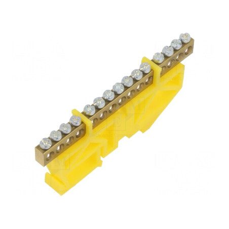 Regletă de Conexiuni 15 Borne Galbenă | Electronic-mag.ro | Componente Electronice