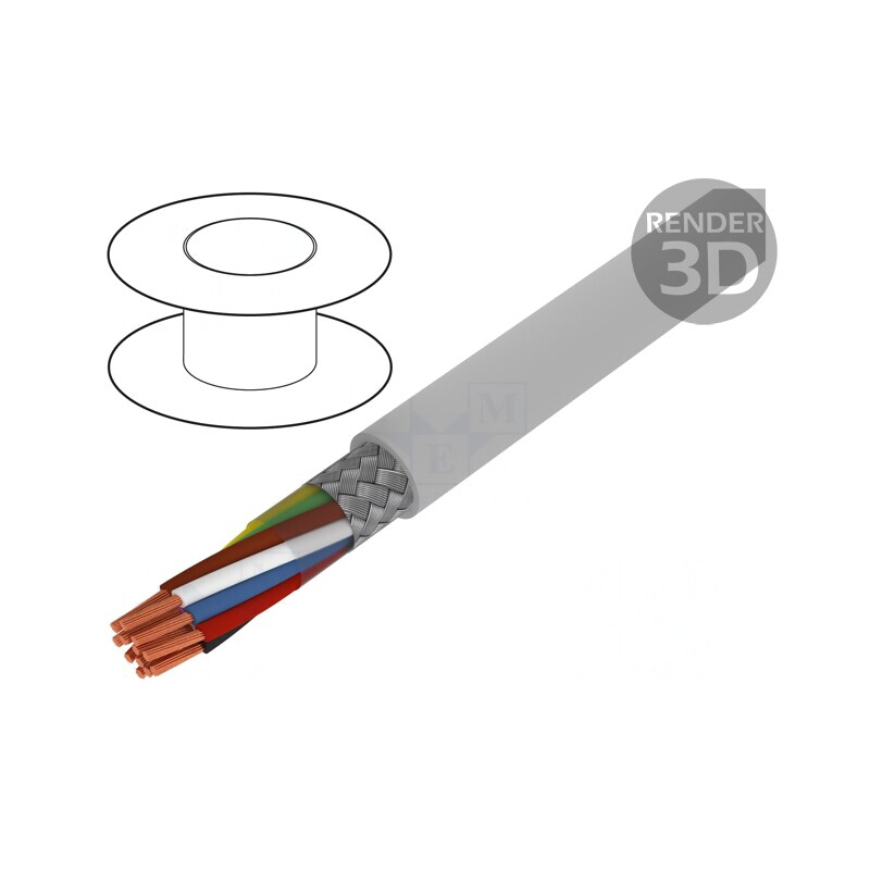 Cablu BiT LiYCY 12x0,75mm2 Ecranat Cupru Cositorit | Electronic-mag.ro | Componente Electronice