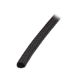 Învelitoare spirală PVC neagră 1m 8mm