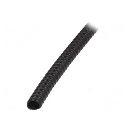 Învelitoare spirală PVC neagră 1m 8mm | Electronic-mag.ro | Componente Electronice