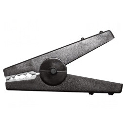 Bornă crocodil neagră 30A 16mm | Electronic-mag.ro | Componente Electronice