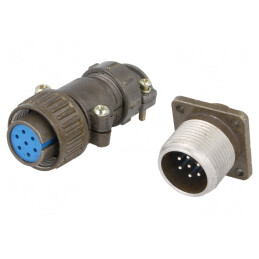 Conector Circular Soclu și Mufă 7 PIN 5A | Electronic-mag.ro | Componente Electronice