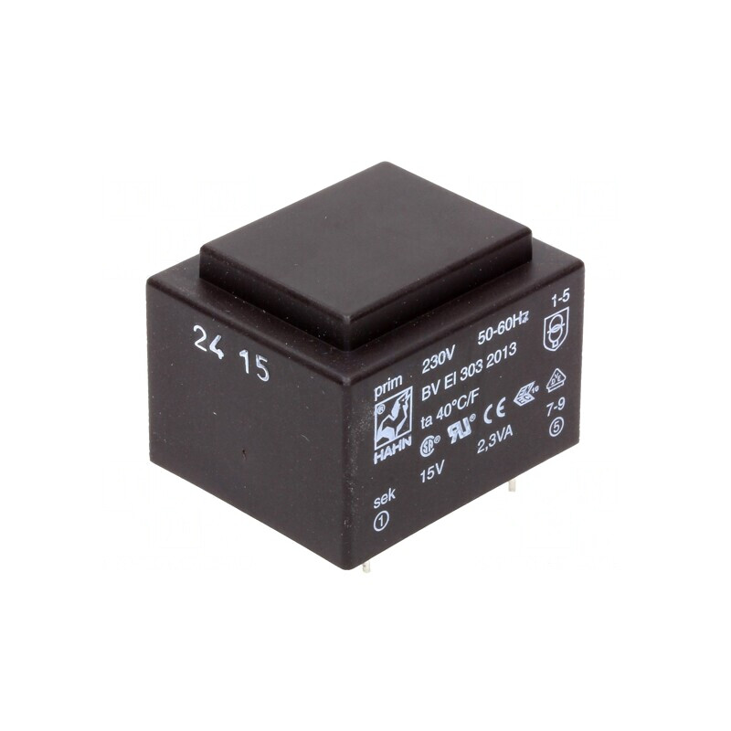 Transformator încapsulat 2,3VA 230V 15V PCB | Electronic-mag.ro | Componente Electronice Transformator încapsulat 2,3VA 230V 15V PCB | Electronic-mag.ro | Componente Electronice