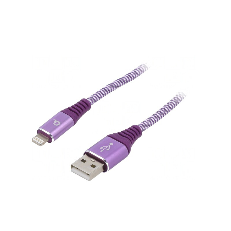 Cablu USB 2.0 Apple Lightning la USB A Aurit 2m | Electronic-mag.ro | Componente Electronice