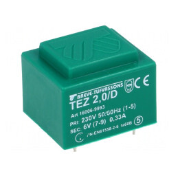 Transformator Încapsulat 2VA 230V 6V PCB | Electronic-mag.ro | Componente Electronice