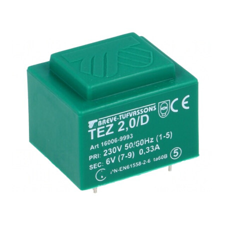 Transformator Încapsulat 2VA 230V 6V PCB | Electronic-mag.ro | Componente Electronice