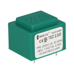 Transformator încapsulat 2VA 230V 7,5V PCB | Electronic-mag.ro | Componente Electronice