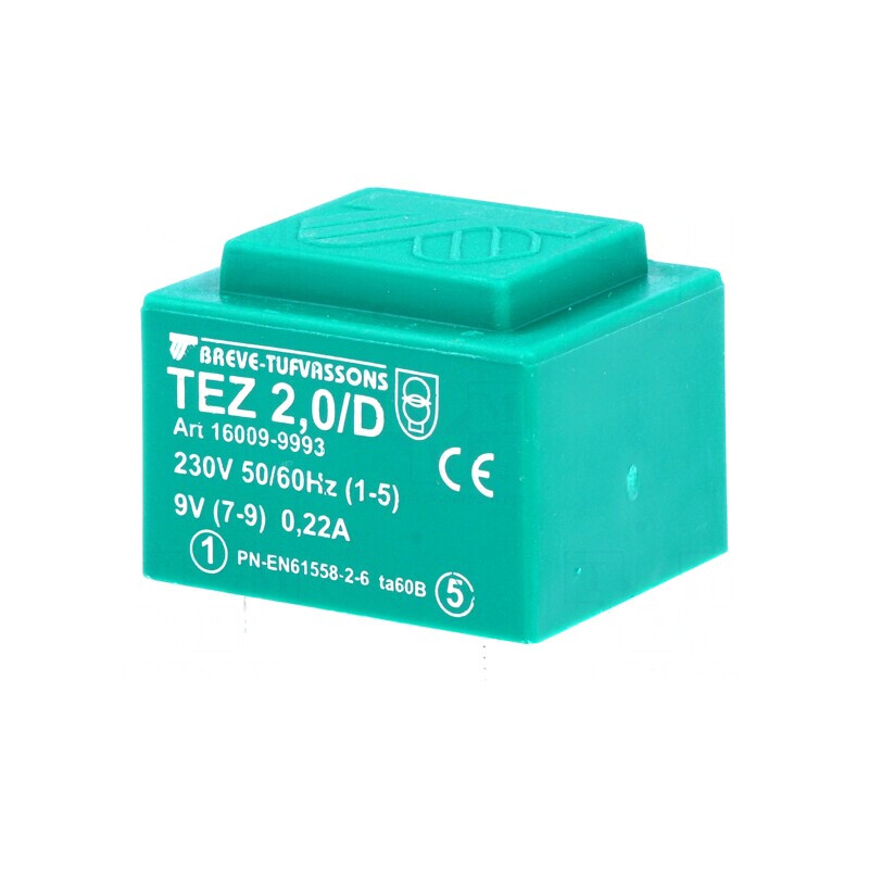 "Transformator Încapsulat 2VA 230VAC 9V PCB TEZ" | Electronic-mag.ro | Componente Electronice