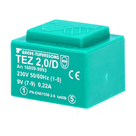 "Transformator Încapsulat 2VA 230VAC 9V PCB TEZ" | Electronic-mag.ro | Componente Electronice