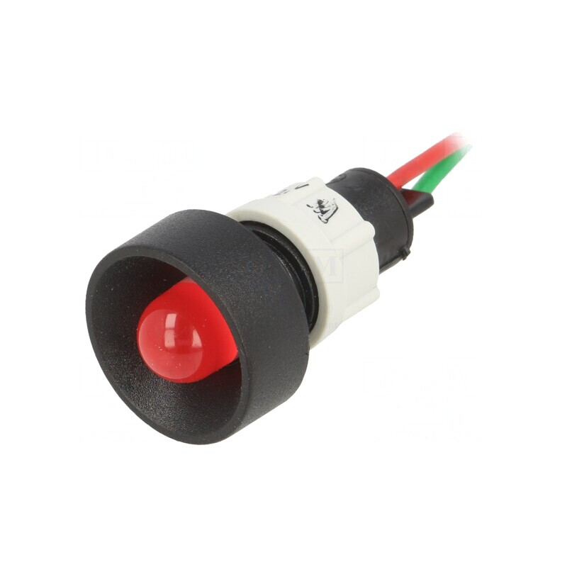 Lampă de control LED roșie 24V Ø13mm IP40 | Electronic-mag.ro | Componente Electronice