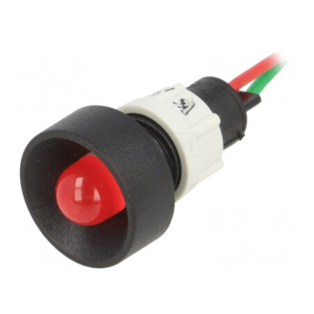 Lampă de control LED roșie 24V Ø13mm IP40 | Electronic-mag.ro | Componente Electronice